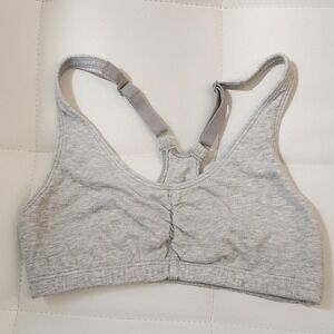 Fruit of the Loom Heather Gray Cotton Stretch Racerback Sports Bra Size 32 90011